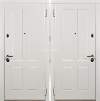 Металлическая белая дверь для квартиры с покрытием, цена 12 250  руб.