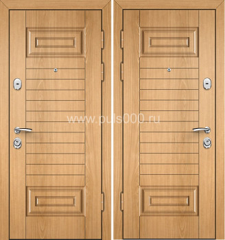 Металлическая квартирная дверь светло-коричневого цвета