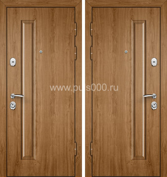 Входная стальная дверь в квартиру светло-коричневая